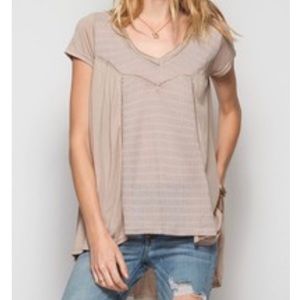 She & Sky Front Detail Top